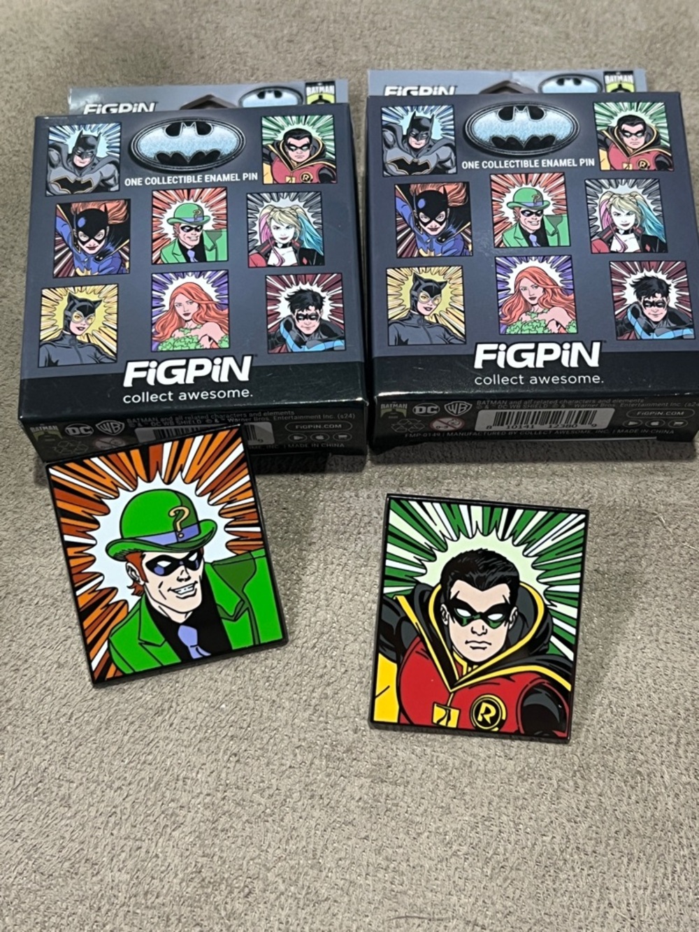 FiGPiN Riddler & Robin from Batman DC Series 1 Mystery Pin NEW opened